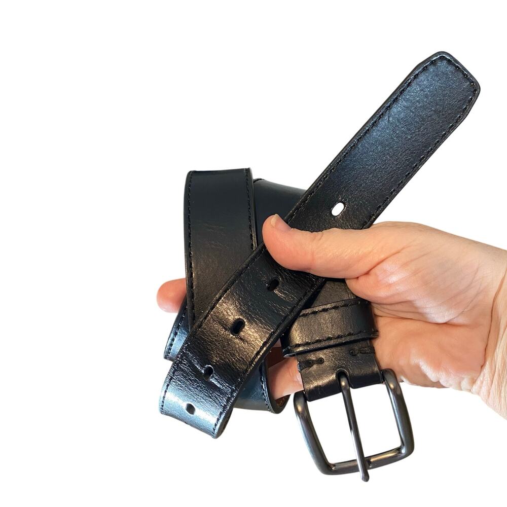 Levi’s Black Leather Belt Gunmetal Buckle Classic Casual Men’s Size XXL 46 48